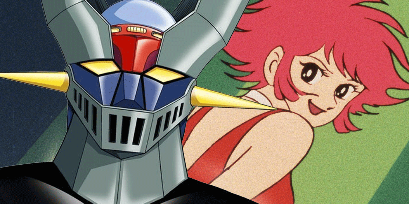 Mazinger Z from the original 1972 Mazinger Z and Honey Kisaragi from the original 1973 Cutie Honey