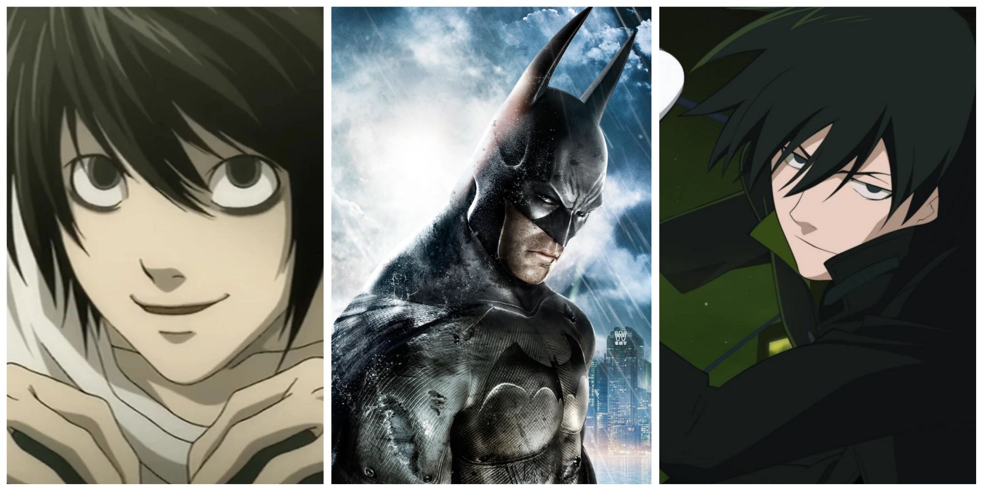 Batman-like Anime Characters- L Death Note Hei Darker Than Black
